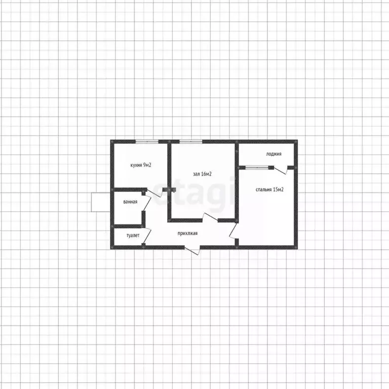 2-к кв. Адыгея, Майкоп Пролетарская ул., 304 (48.0 м) - Фото 2