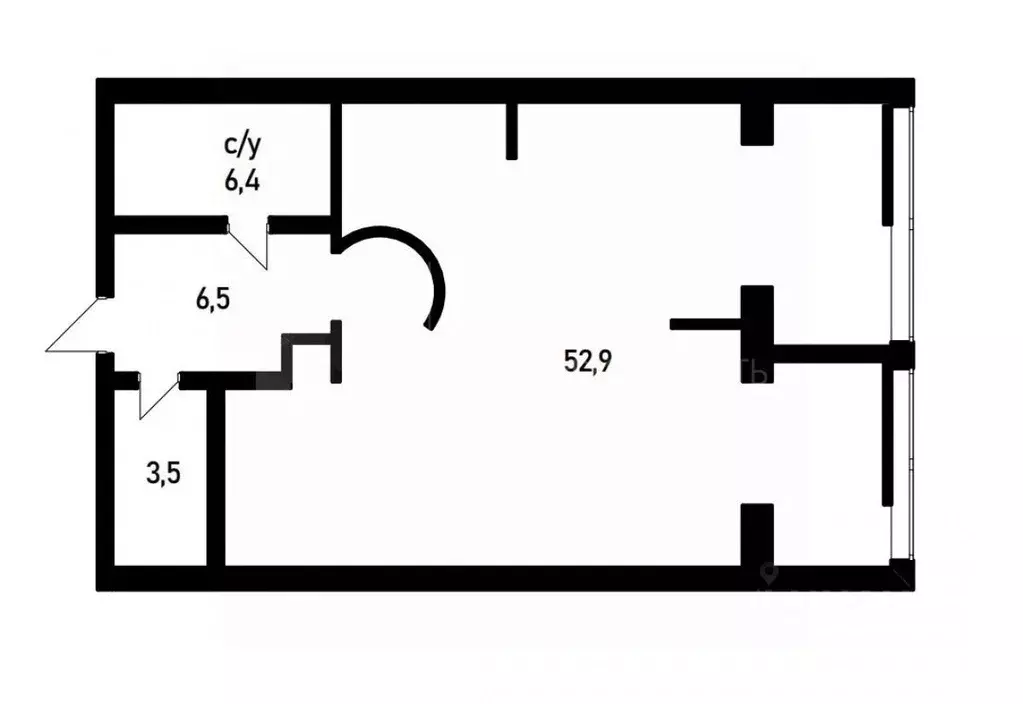 1-к кв. Тюменская область, Тюмень ул. Малыгина, 59 (58.0 м) - Фото 1