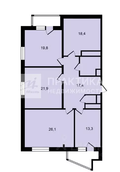 4-к кв. Москва ул. Твардовского, 12к2 (122.9 м) - Фото 1