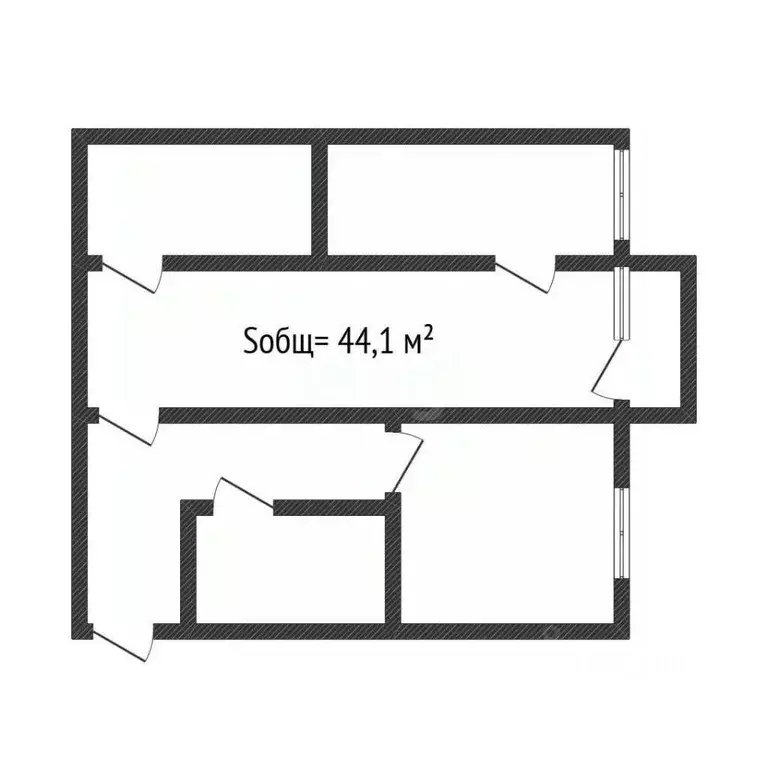 2-к кв. Брянская область, Брянск ул. Костычева, 29 (44.1 м) - Фото 1