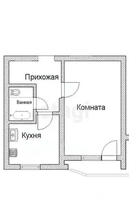 1-к кв. Татарстан, Казань ул. Академика Сахарова, 3 (37.4 м) - Фото 1