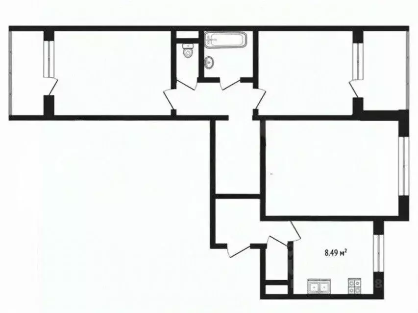 3-к кв. Мордовия, Саранск ул. Воинова, 42 (63.0 м) - Фото 2