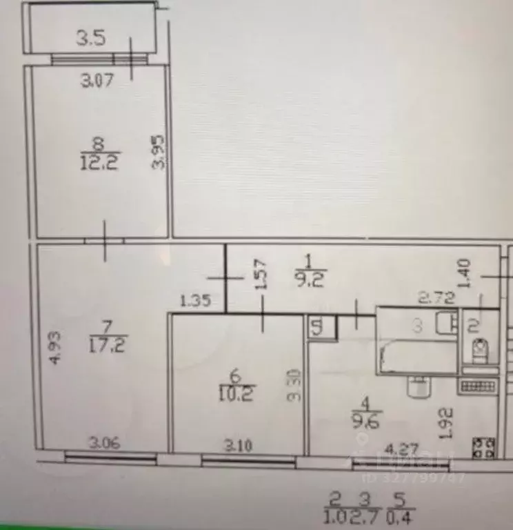 3-к кв. Санкт-Петербург Будапештская ул., 91К2 (62.7 м) - Фото 1