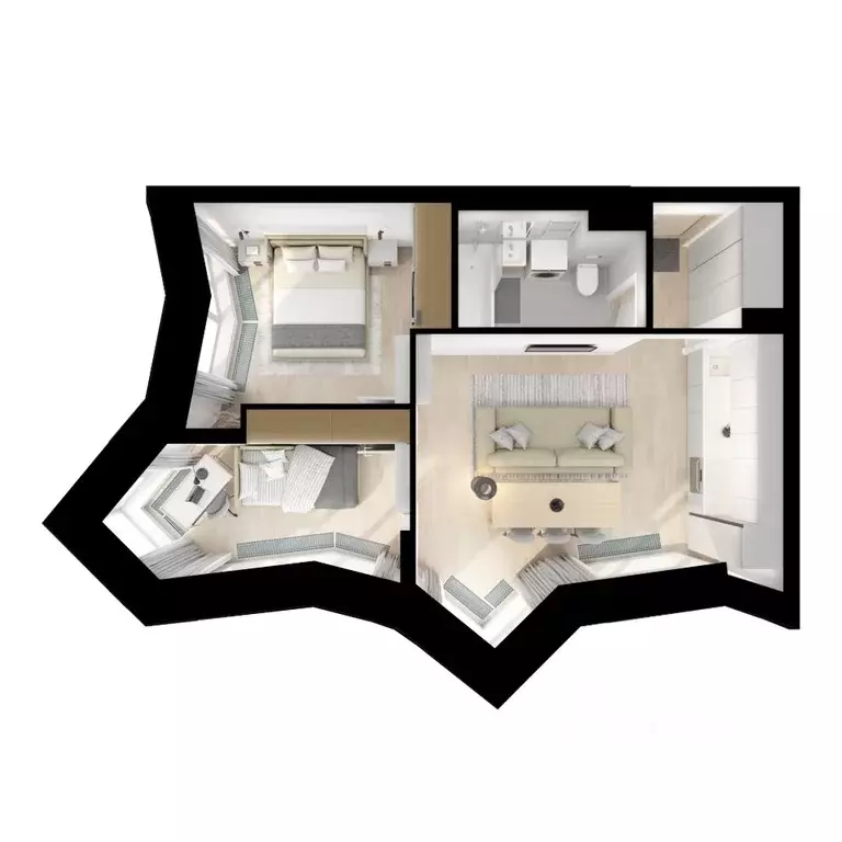 2-к кв. Москва Мичуринский Парк жилой комплекс, 4.3 (49.3 м) - Фото 1