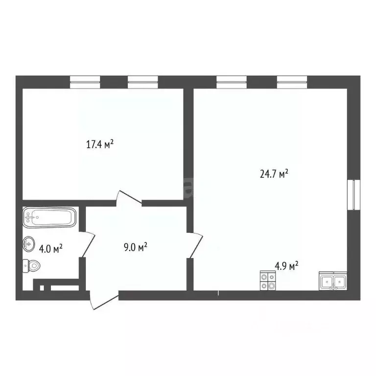 1-к кв. Тюменская область, Тюмень Новгородская ул., 1 (60.4 м) - Фото 2