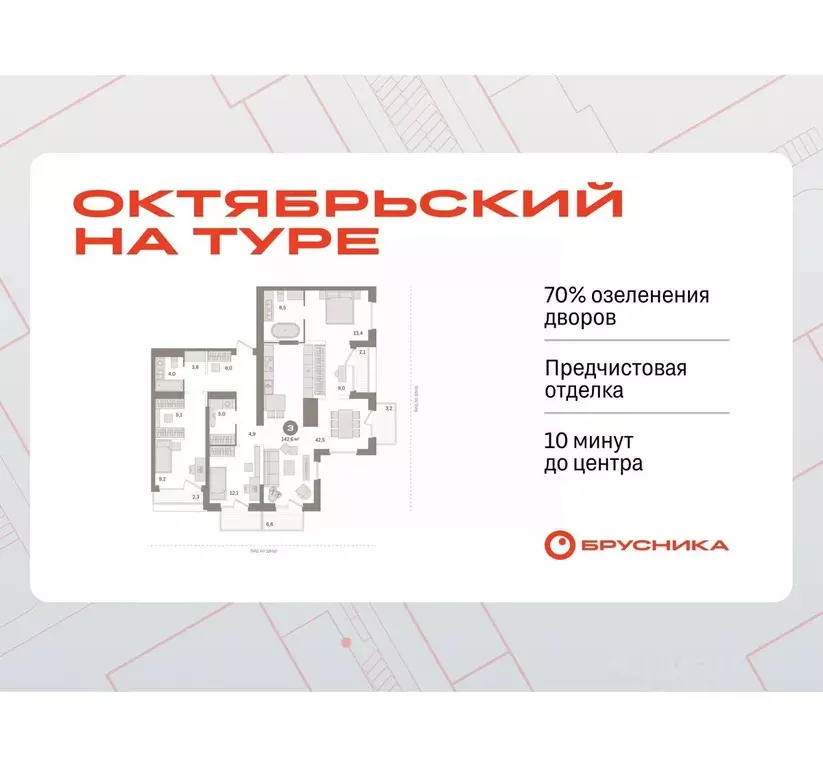 3-к кв. Тюменская область, Тюмень ДОК мкр, Октябрьский на Туре жилой ... - Фото 0