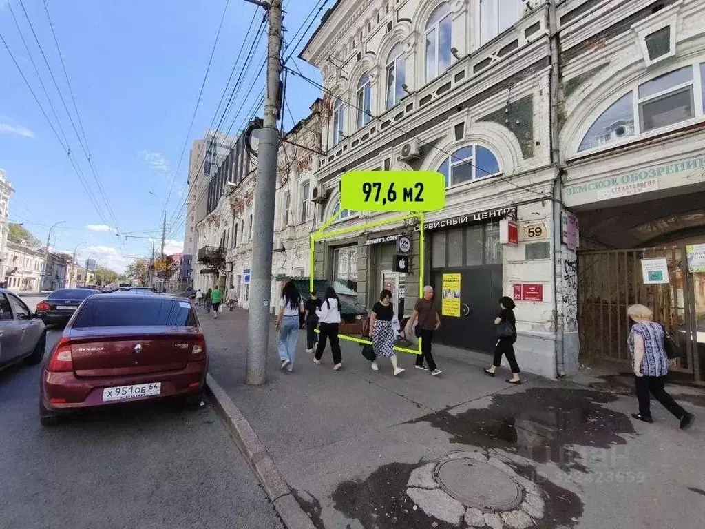 Торговая площадь в Саратовская область, Саратов Московская ул., 59 (98 ... - Фото 1