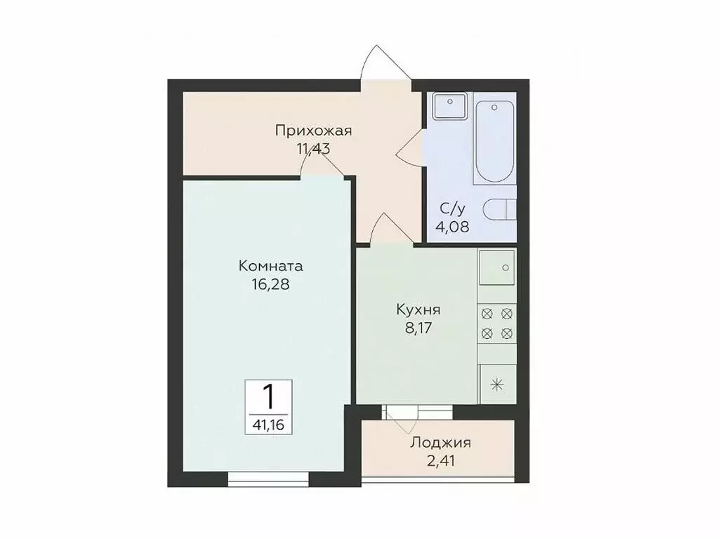 1-комнатная квартира: Самара, улица Победы, 14А (41.16 м) - Фото 0