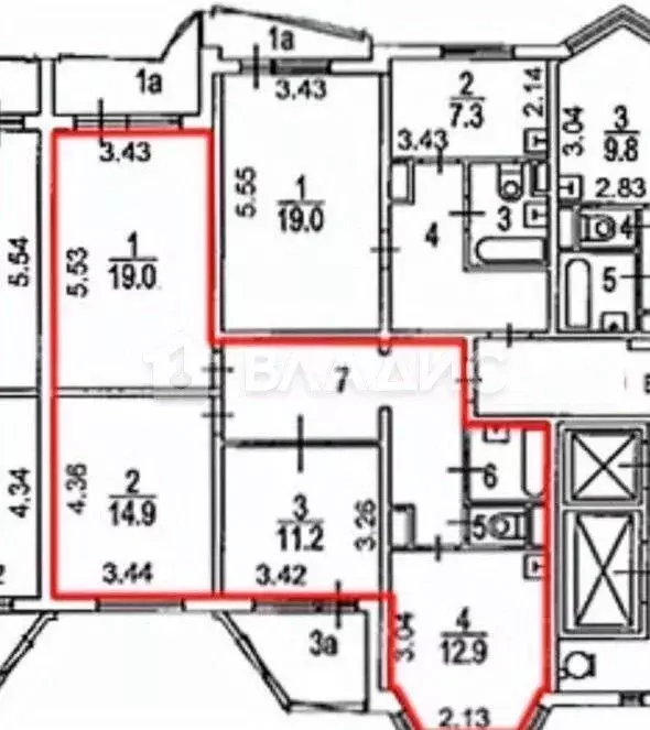3-к кв. Москва ул. Липчанского, 4 (76.8 м) - Фото 2