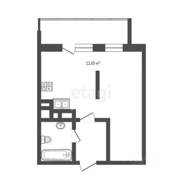 Студия Тюменская область, Тюменский муниципальный округ, д. Патрушева ... - Фото 2