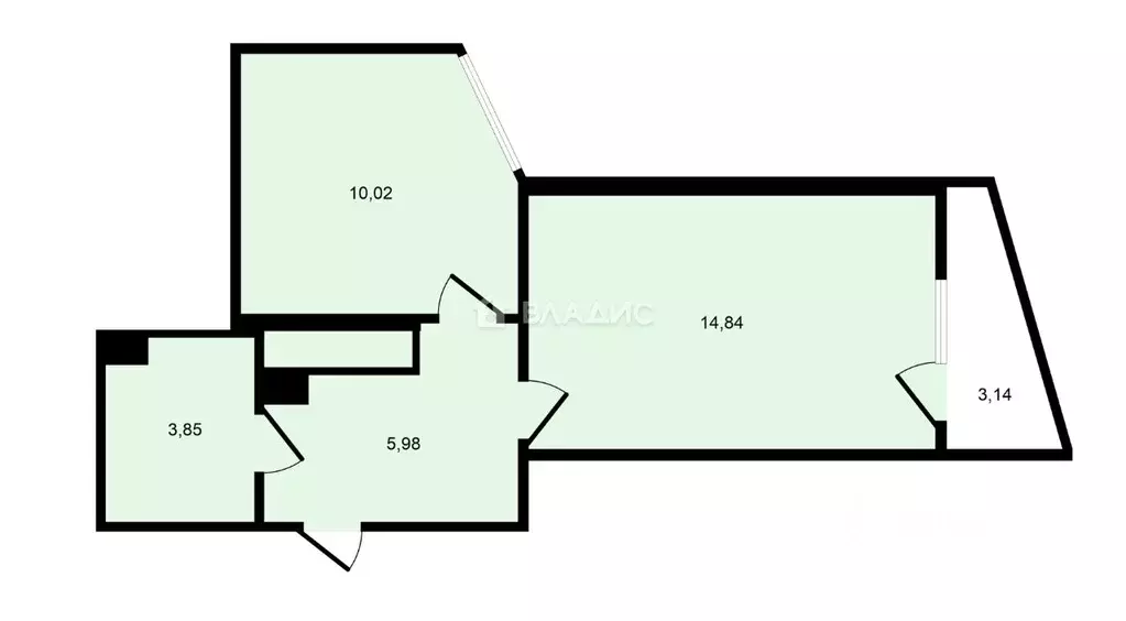 1-к кв. Санкт-Петербург Заневский просп., 42 (34.2 м) - Фото 1