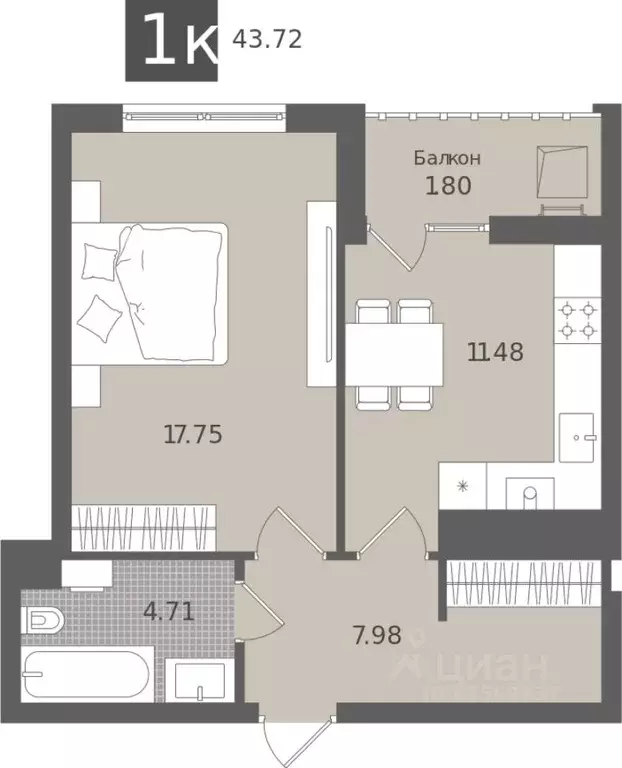 1-к кв. Калининградская область, Светлогорск Лесная Сказка жилой ... - Фото 1
