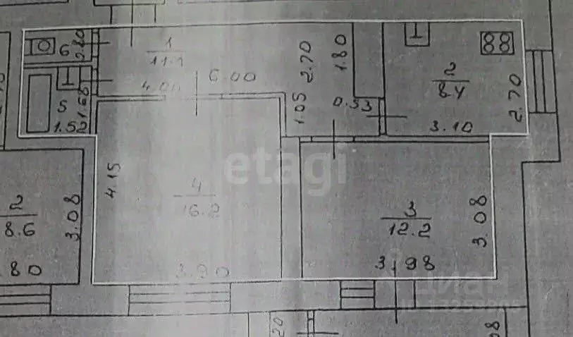 2-к кв. Липецкая область, Липецк ул. Циолковского, 34/5 (51.6 м) - Фото 2