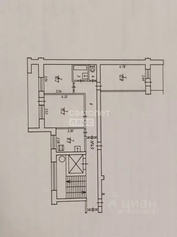 3-к кв. Калужская область, Калуга ул. Билибина, 4 (60.3 м) - Фото 2