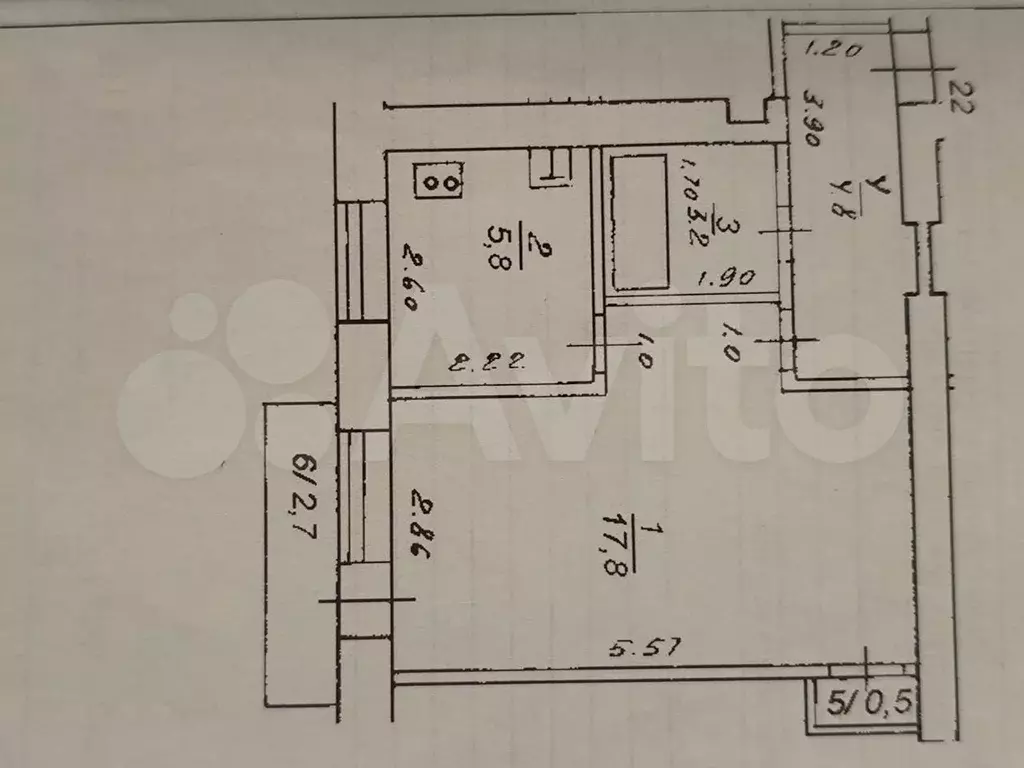 1-к. квартира, 32,9 м, 2/4 эт. - Фото 0