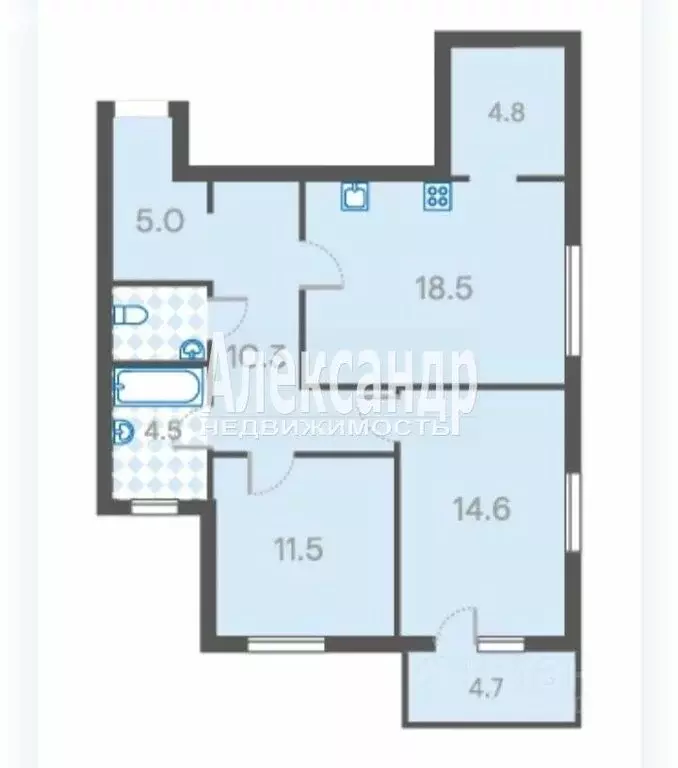 2-комнатная квартира: Парголово, Кооперативная улица, 5к2 (71 м) - Фото 1