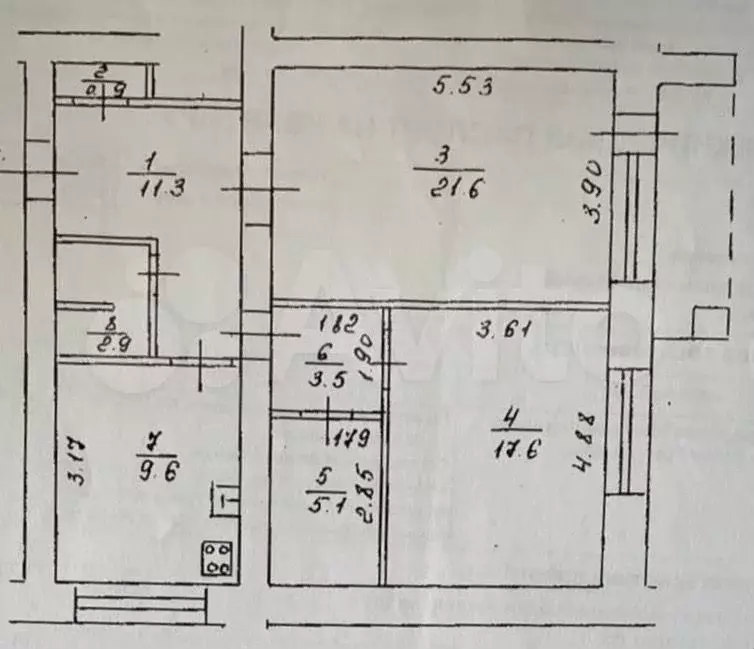 2-к. квартира, 71,6 м, 2/6 эт. - Фото 0
