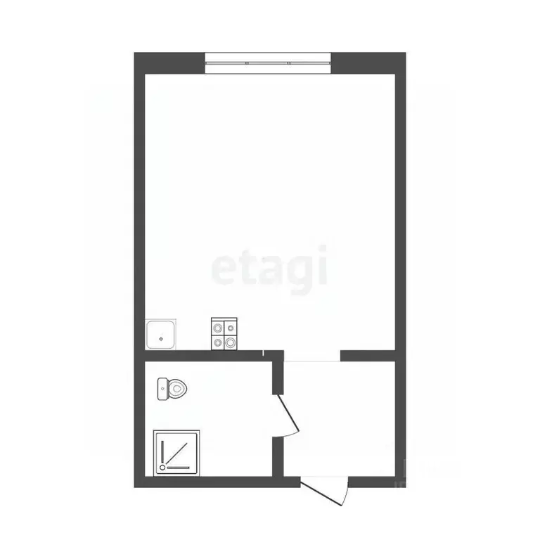 Студия Тюменская область, Тюмень ул. 30 лет Победы, 76 (16.2 м) - Фото 2