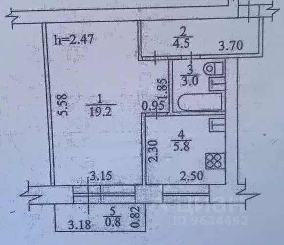 1-к кв. Татарстан, Казань ул. Голубятникова, 5 (33.3 м) - Фото 0