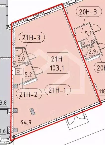 Помещение свободного назначения в Москва Марк жилой комплекс, к1 (103 ... - Фото 2