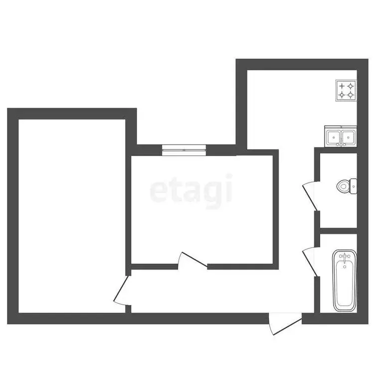1к в 2-комнатной квартире (13.5 м) - Фото 0
