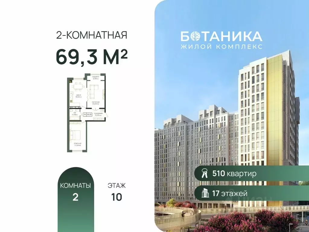 2-к кв. Дагестан, Каспийск просп. Акулиничева (69.3 м) - Фото 2