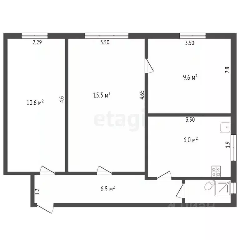 3-к кв. Архангельская область, Котлас ул. Правды, 25 (52.0 м) - Фото 1