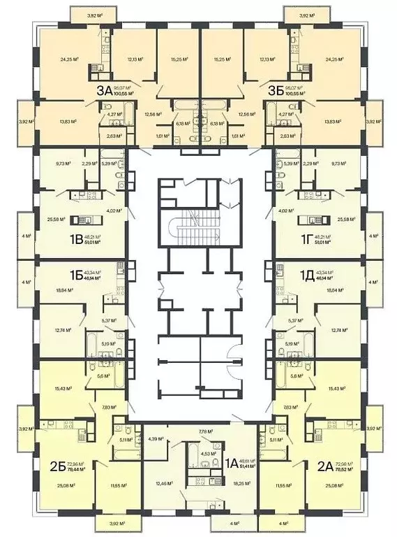 1-к кв. Тульская область, Тула Смарт-квартал Современник ЖК, (51.41 . - Фото 1
