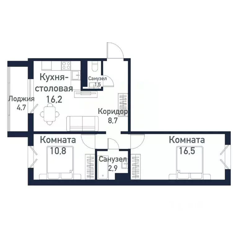2-к кв. Челябинская область, Челябинск пос. Пригородный, ул. Ласковая, ... - Фото 0