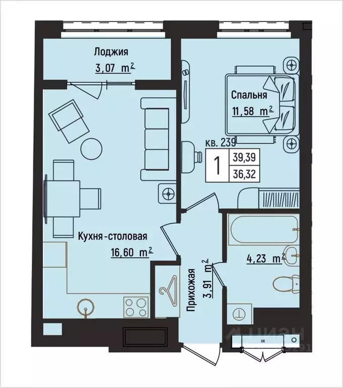 1-к кв. Нижегородская область, Нижний Новгород Литературная ул., 5 ... - Фото 1