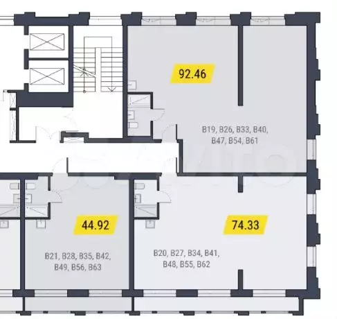 Офис, 44.92 м - Фото 1