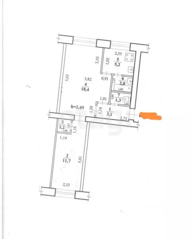2-к кв. Забайкальский край, Чита Кайдаловская ул., 12 (42.9 м) - Фото 1