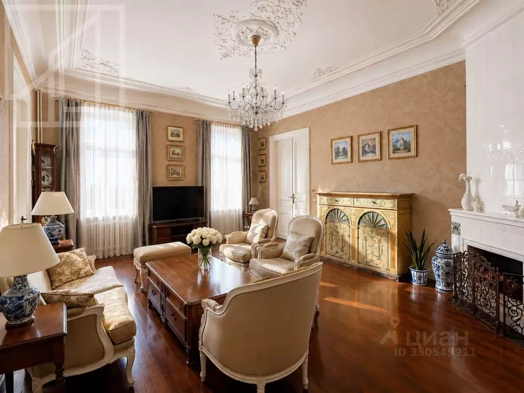 5-к кв. Москва пер. Романов, 3С1 (155.0 м) - Фото 1