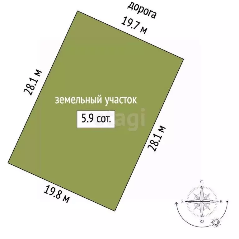 Участок в Крым, Симферополь Луговое-2 мкр,  (5.94 сот.) - Фото 1