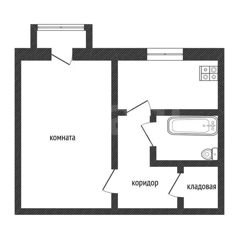 1-комнатная квартира: Кириши, улица Энергетиков, 19 (28.9 м) - Фото 1