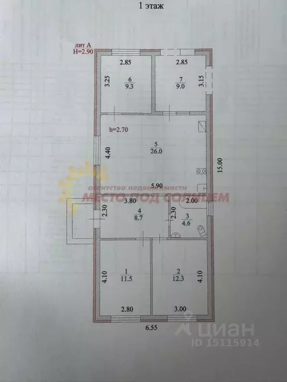 Дом в Краснодарский край, Ейский район, с. Кухаривка ул. Казачья (100 ... - Фото 2