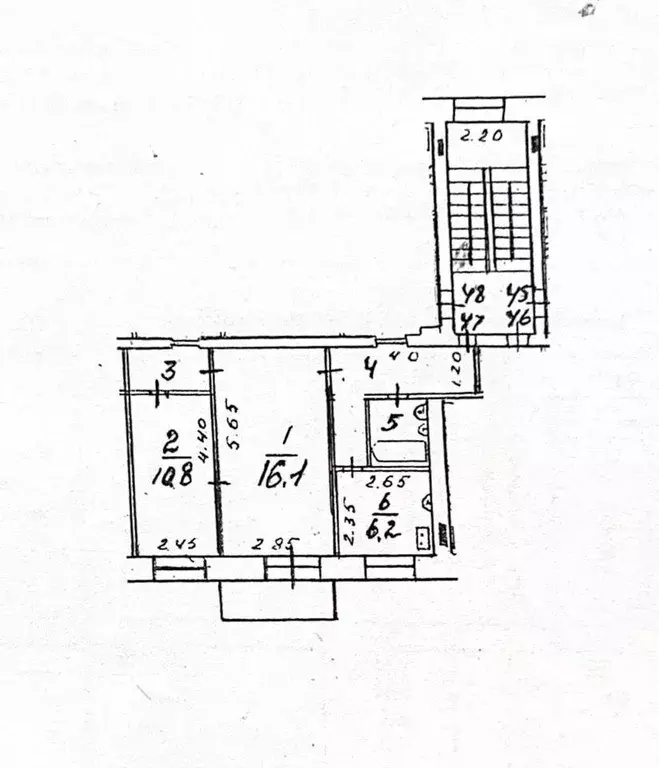 Квартира, 2 комнаты, 45 м - Фото 0