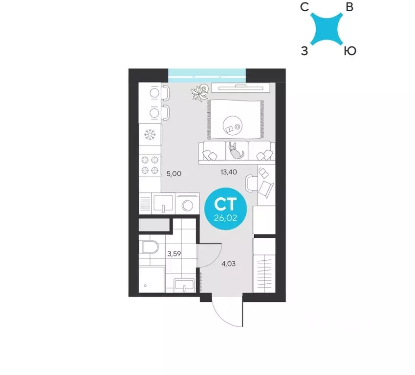 Студия Свердловская область, Екатеринбург Академический мкр, 25-й ... - Фото 1