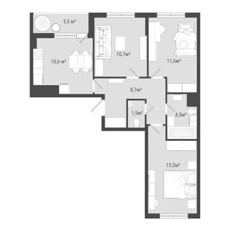 3-комнатная квартира: Ижевск, Воткинское шоссе, 83к1 (62 м) - Фото 2