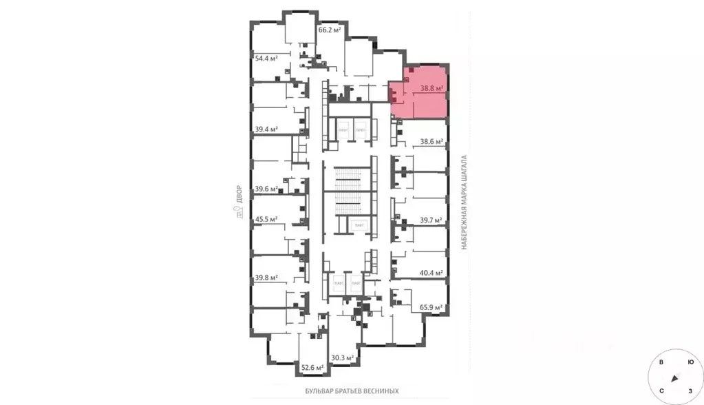 1-к кв. Москва наб. Марка Шагала (38.8 м) - Фото 1