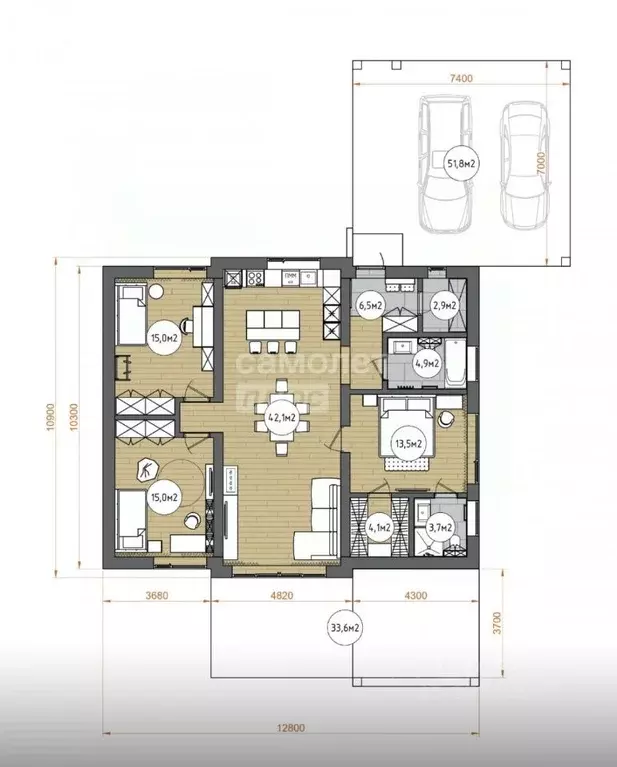 Дом в Челябинская область, Сосновский муниципальный округ, с. ... - Фото 2