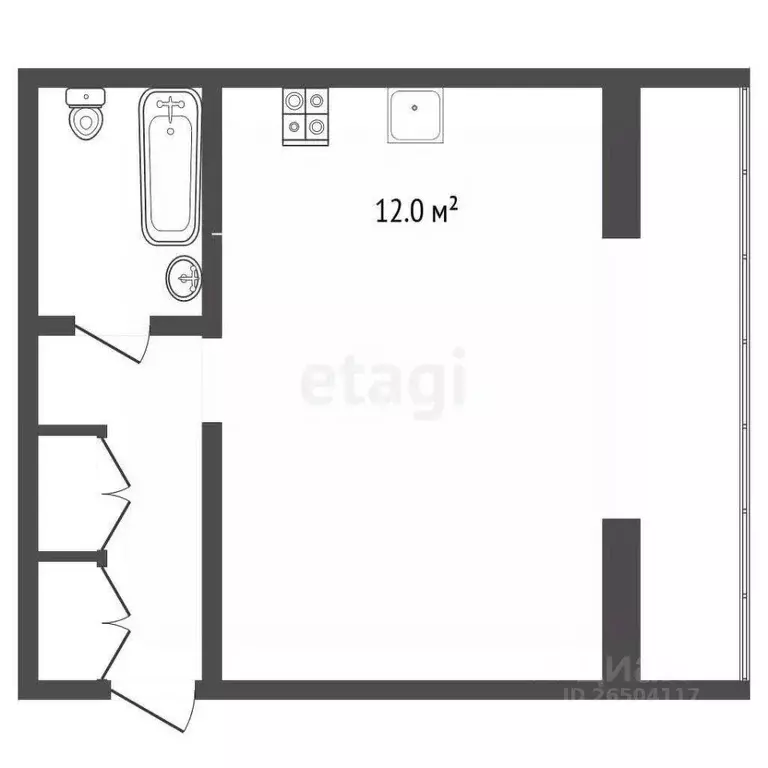 1-к кв. Севастополь ул. Вакуленчука, 26А (46.8 м) - Фото 2