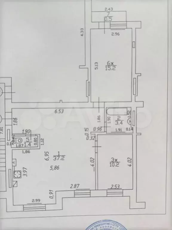 3-к. квартира, 68 м, 4/5 эт. - Фото 0