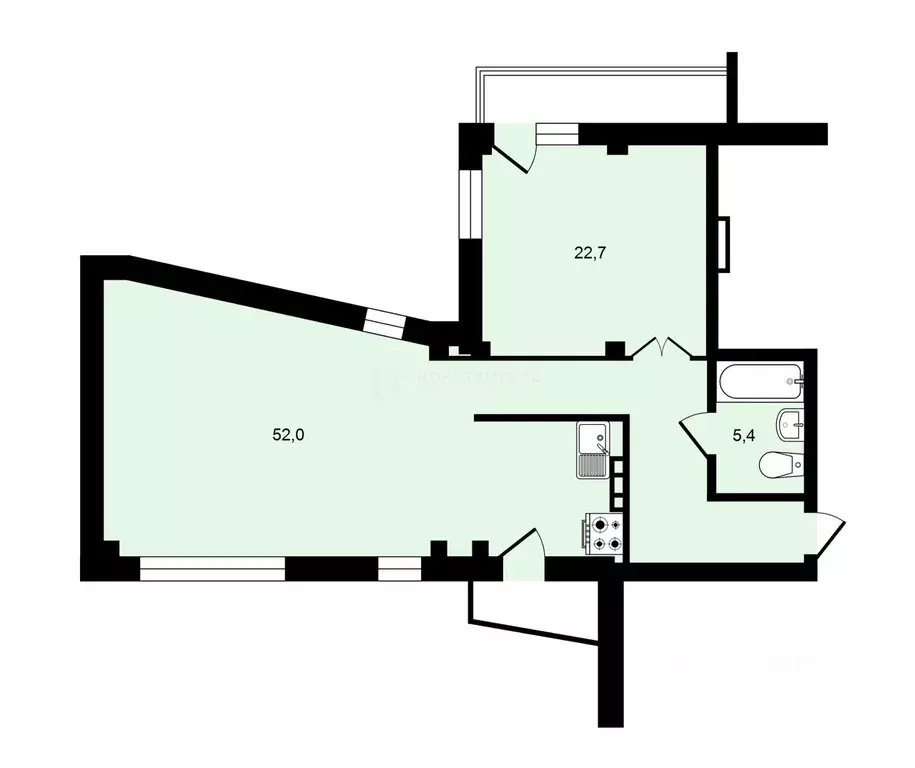 1-к кв. Челябинская область, Челябинск ул. Чайковского, 58 (93.0 м) - Фото 2