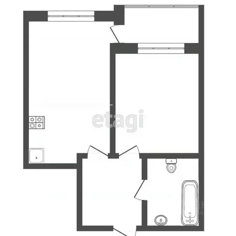 1-к кв. Тюменская область, Тюмень ул. Сергея Свиридова, 5 (36.1 м) - Фото 1
