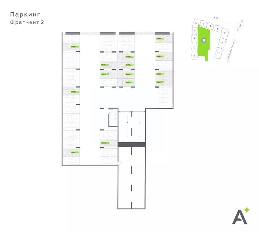 Гараж в Санкт-Петербург пос. Шушары, Олл Ин 3.0 жилой комплекс (13 м) - Фото 1