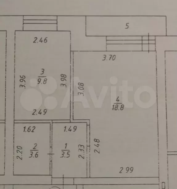 1-к. квартира, 35,7 м, 9/9 эт. - Фото 0