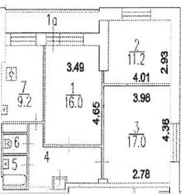 3-к кв. Москва ул. Космонавтов, 7 (66.2 м) - Фото 2