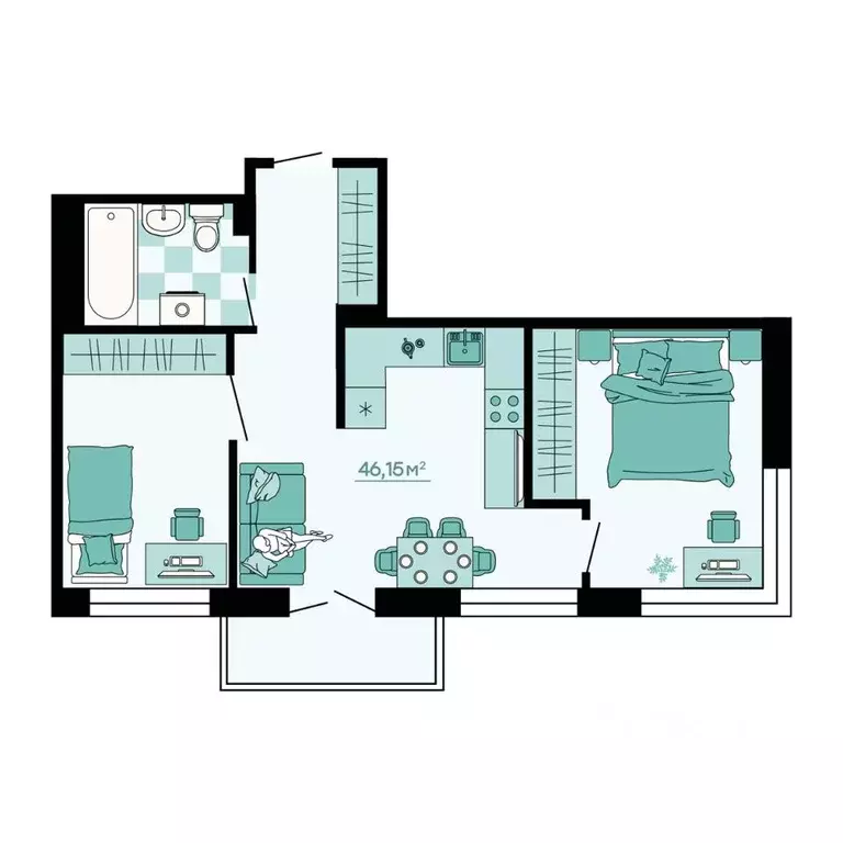 3-к кв. Приморский край, Владивосток ул. Грязелечебница (48.11 м) - Фото 1