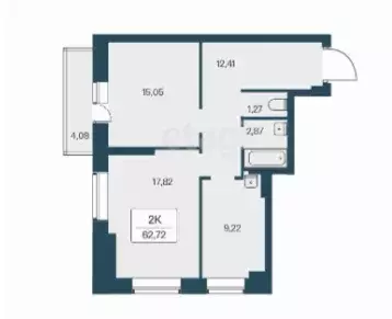 Продаётся 2-к квартира, 63.4 м - Фото 0